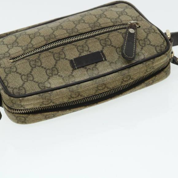 GUCCI GG Canvas Shoulder Bag PVC Leather Beige Auth 51841 - Picture 6 of 16